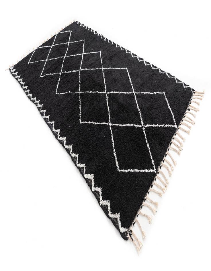 Detail image of  5' 4 x 8' 10  Hand Knotted Moroccan Wool Rug