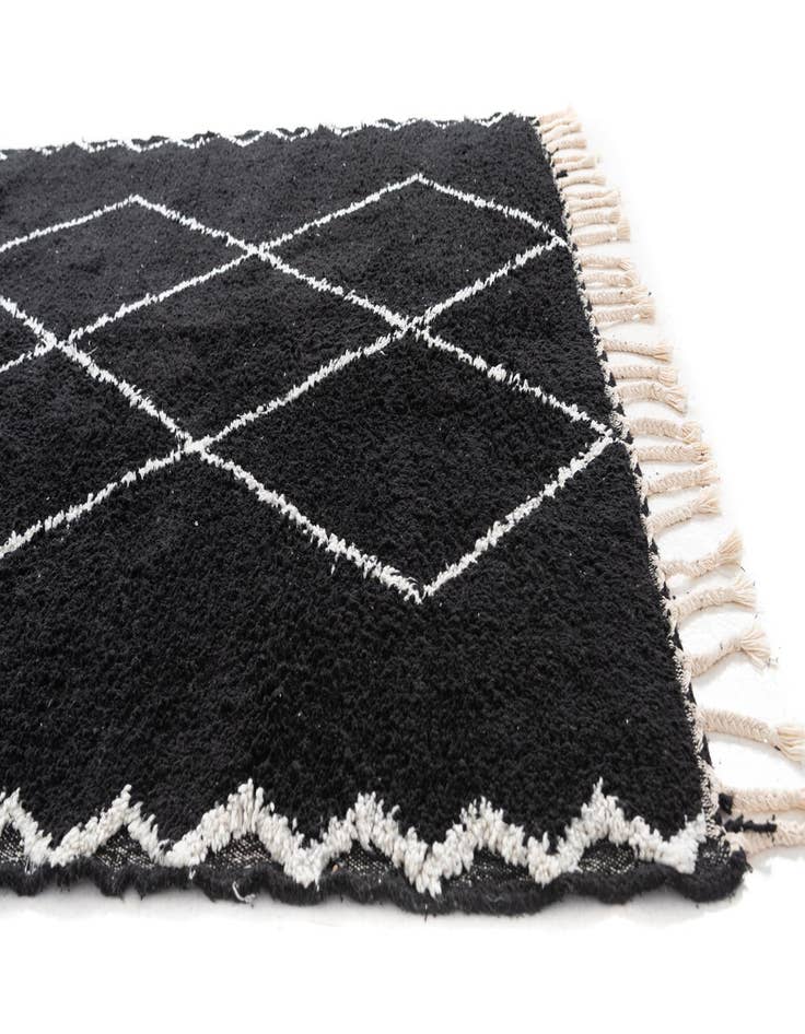 Detail image of  5' 4 x 8' 10  Hand Knotted Moroccan Wool Rug