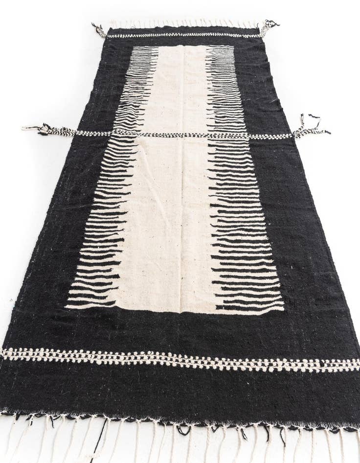 Detail image of  6' 4 x 10' 8  Hand Knotted Moroccan Wool Rug