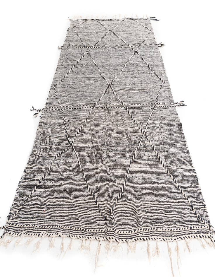 Detail image of  6' 3 x 10' 2  Hand Knotted Moroccan Wool Rug