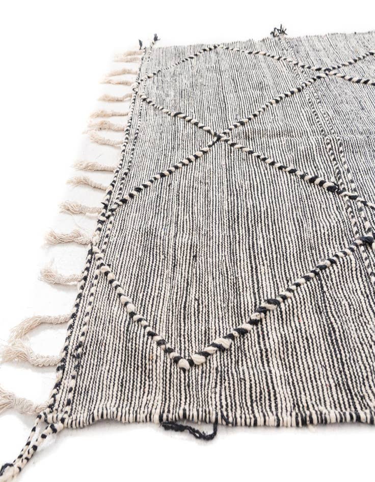 Detail image of  6' 3 x 10' 2  Hand Knotted Moroccan Wool Rug