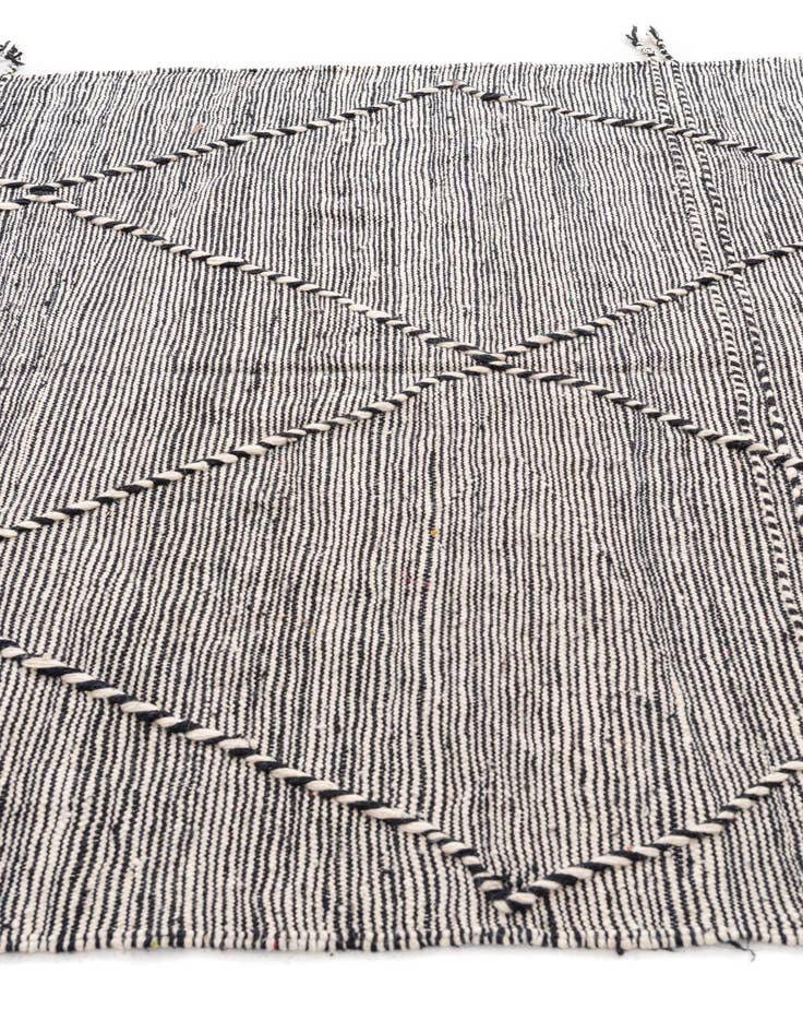 Detail image of  6' 3 x 10' 2  Hand Knotted Moroccan Wool Rug