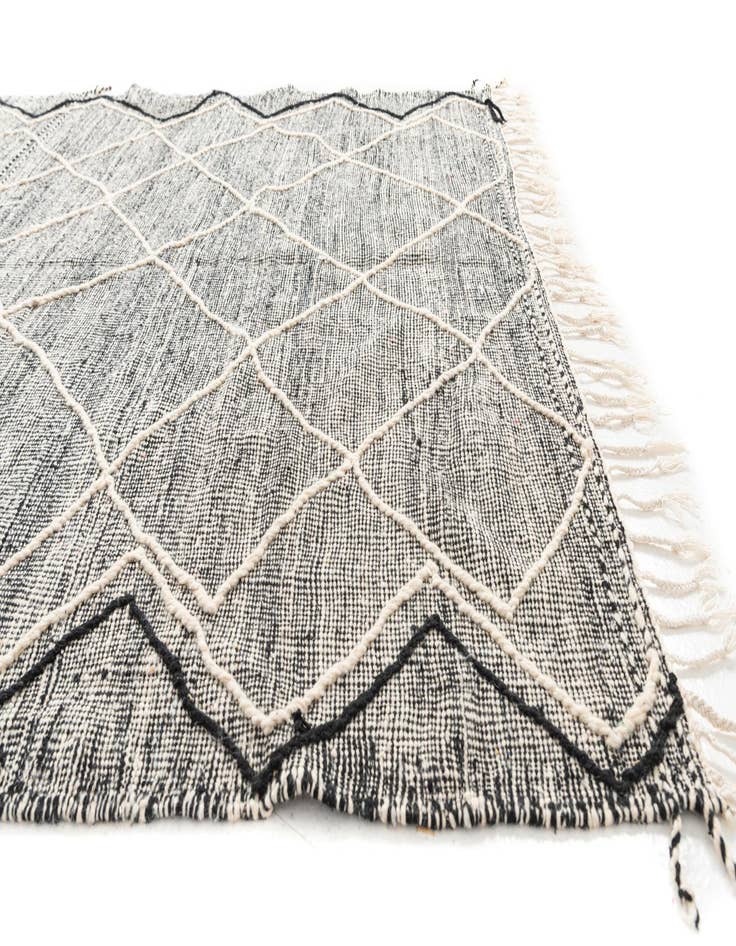 Detail image of  6' 8 x 10' 4  Hand Knotted Moroccan Wool Rug