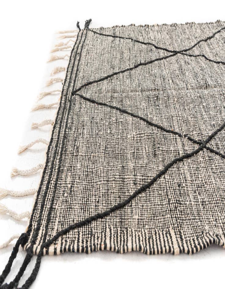 Detail image of  4' 9 x 8' 6  Hand Knotted Moroccan Wool Rug