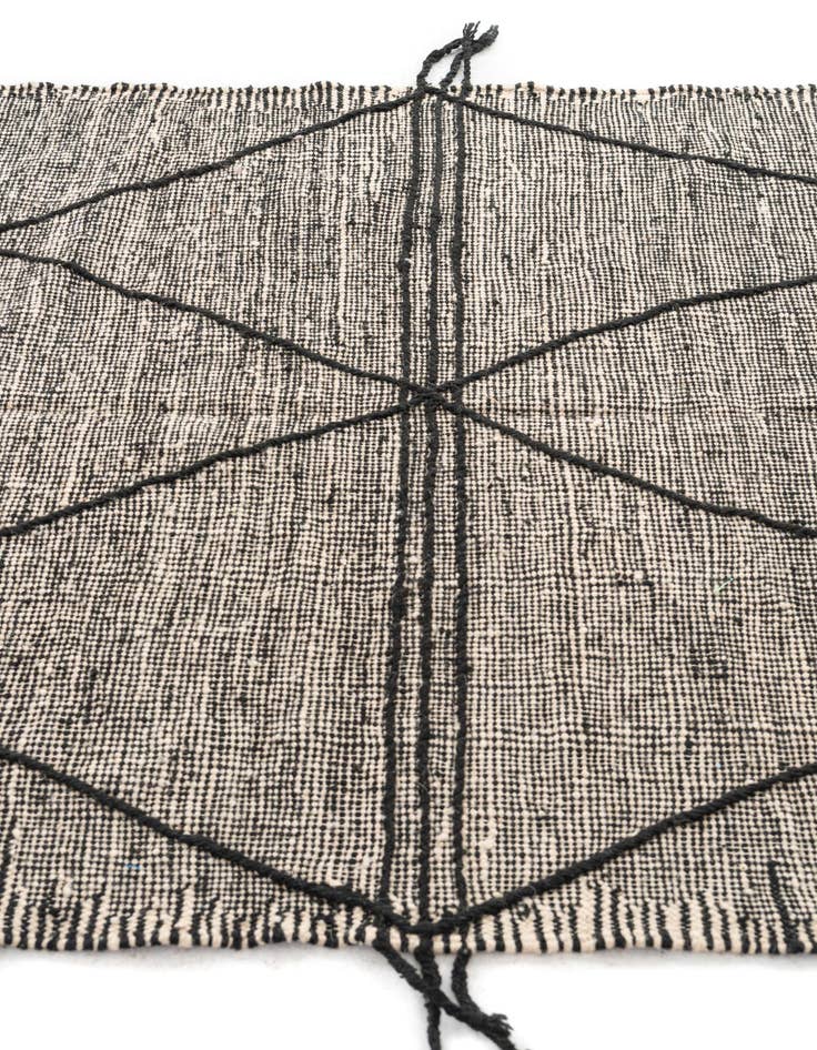 Detail image of  4' 9 x 8' 6  Hand Knotted Moroccan Wool Rug