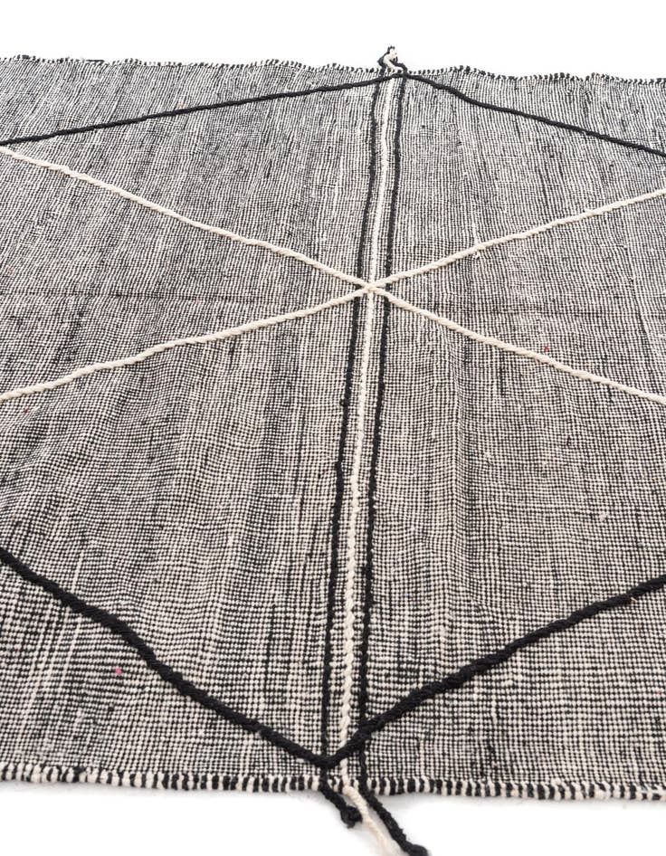 Detail image of  6' 7 x 10'  Hand Knotted Moroccan Wool Rug