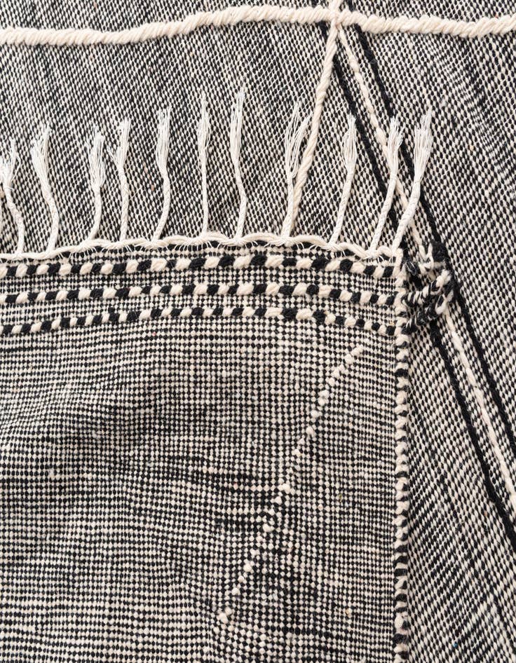 Detail image of  6' 7 x 10'  Hand Knotted Moroccan Wool Rug