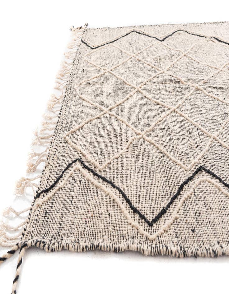 Detail image of  6' x 9' 10  Hand Knotted Moroccan Wool Rug