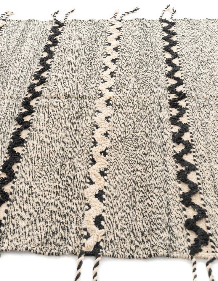 Detail image of  6' 5 x 10'  Hand Knotted Moroccan Wool Rug
