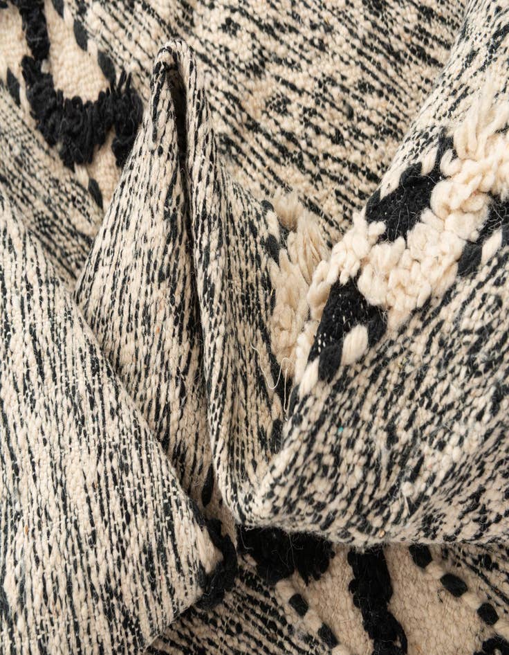 Detail image of  6' 5 x 10'  Hand Knotted Moroccan Wool Rug