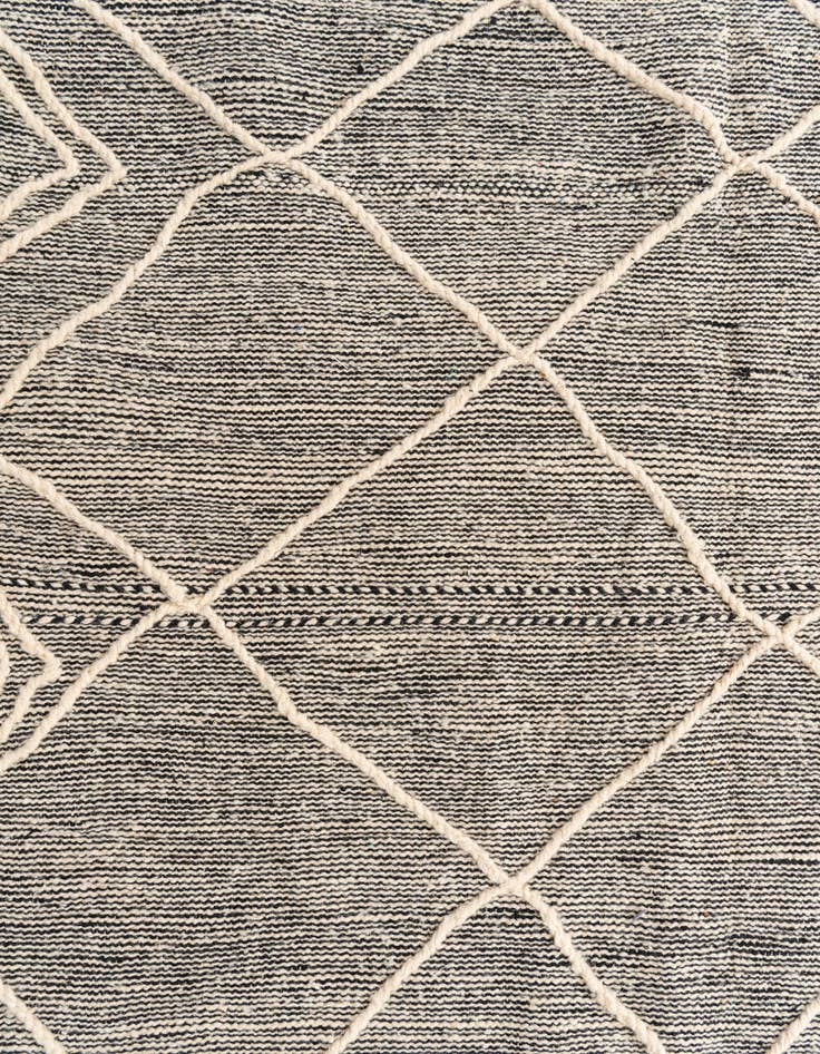 Detail image of  6' 5 x 10' 3  Hand Knotted Moroccan Wool Rug