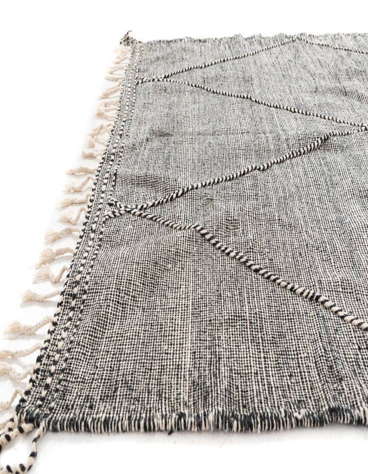 Detail image of  6' 7 x 9' 9  Hand Knotted Moroccan Wool Rug