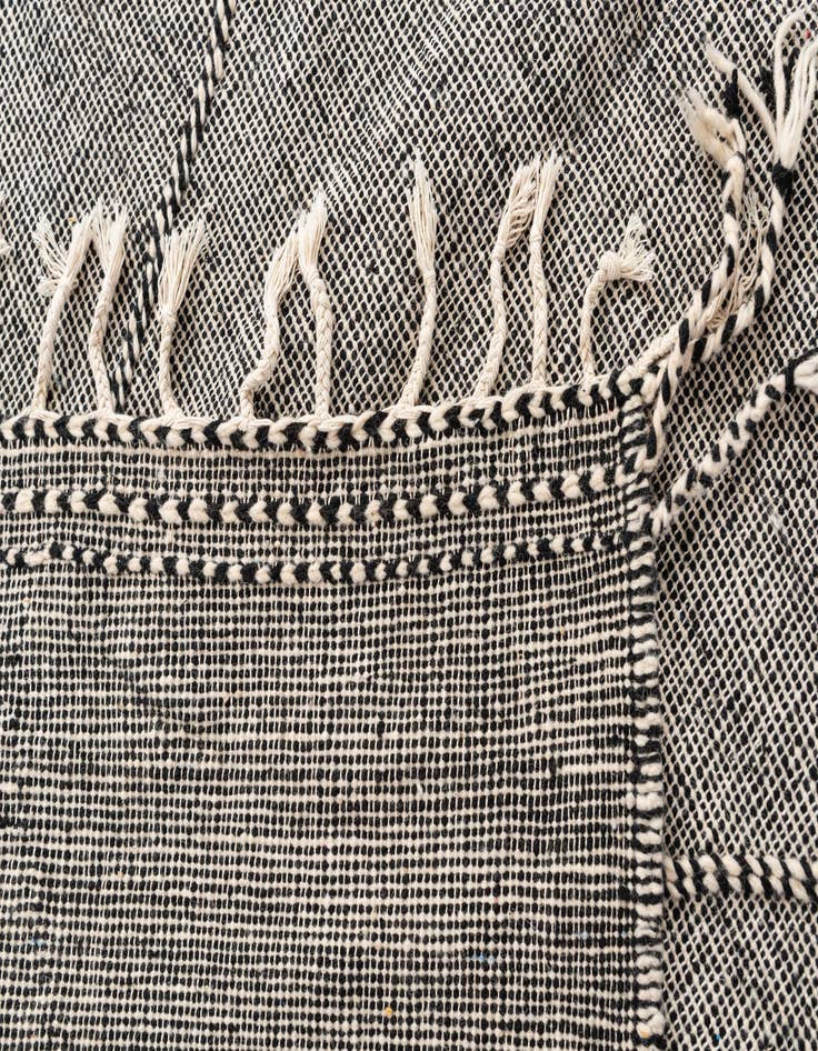 Detail image of  6' 7 x 9' 9  Hand Knotted Moroccan Wool Rug