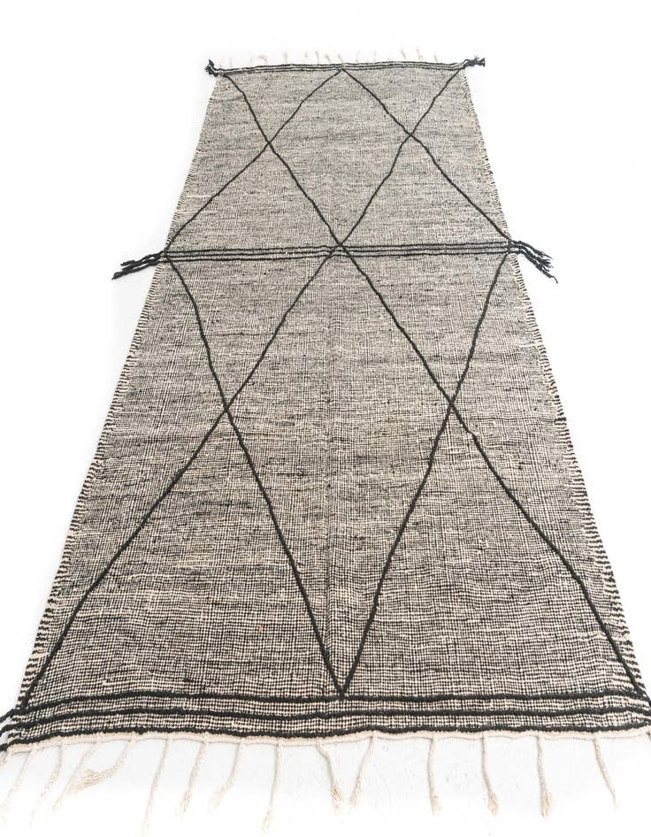 Detail image of  6' 3 x 10' 2  Hand Knotted Moroccan Wool Rug