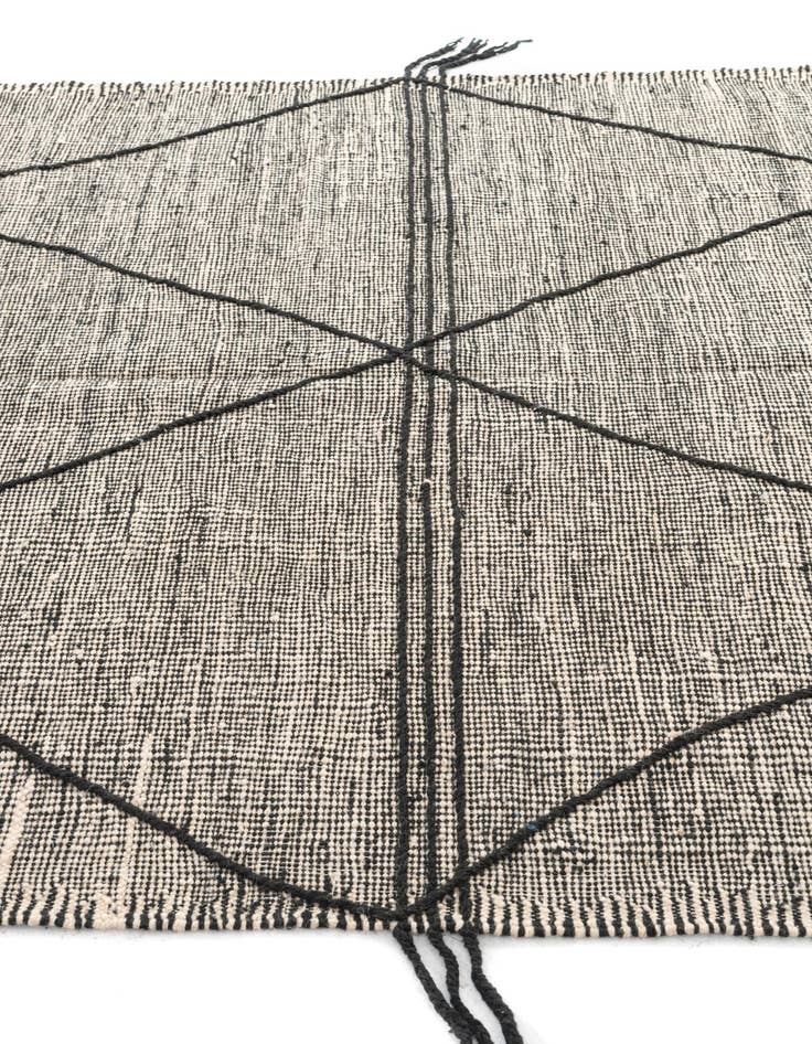 Detail image of  6' 3 x 10' 2  Hand Knotted Moroccan Wool Rug