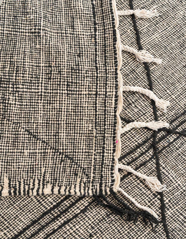 Detail image of  6' 3 x 10' 2  Hand Knotted Moroccan Wool Rug