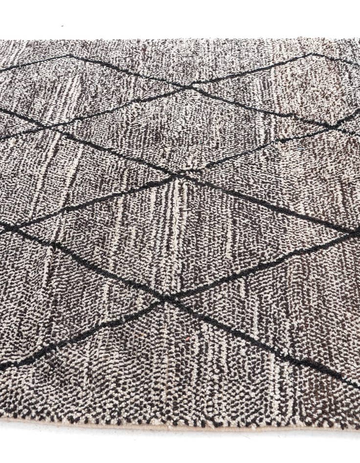 Detail image of  6' 6 x 10'  Hand Knotted Moroccan Wool Rug