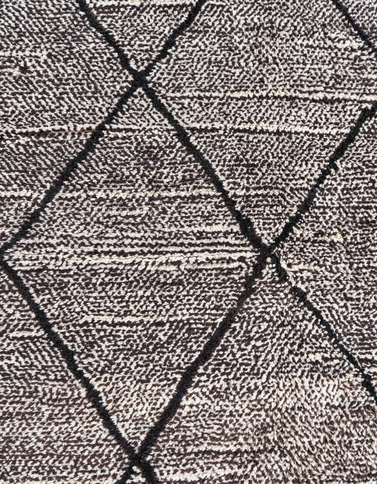 Detail image of  6' 6 x 10'  Hand Knotted Moroccan Wool Rug