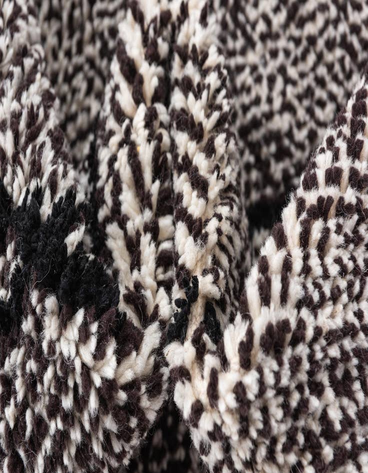 Detail image of  6' 6 x 10'  Hand Knotted Moroccan Wool Rug