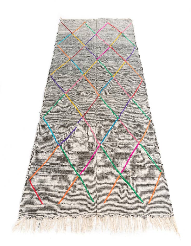 Detail image of  4' 9 x 7' 7  Hand Knotted Moroccan Wool Rug