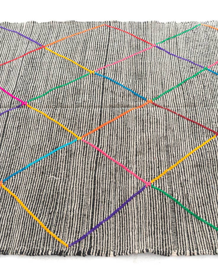 Detail image of  4' 9 x 7' 7  Hand Knotted Moroccan Wool Rug