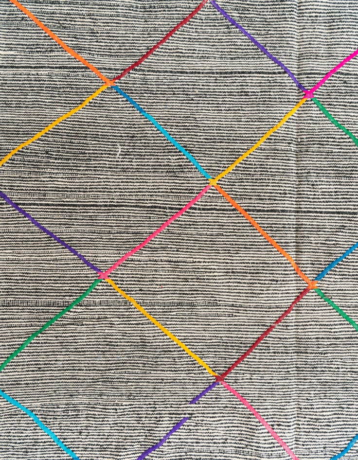 Detail image of  4' 9 x 7' 7  Hand Knotted Moroccan Wool Rug