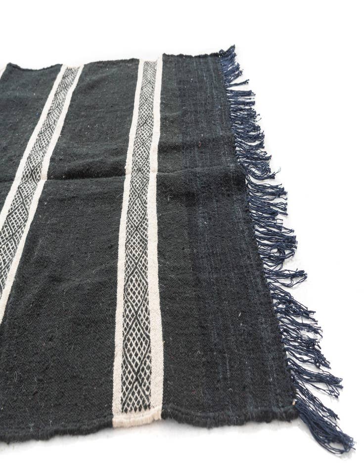 Detail image of  4' 7 x 8' 2  Hand Knotted Moroccan Wool Rug