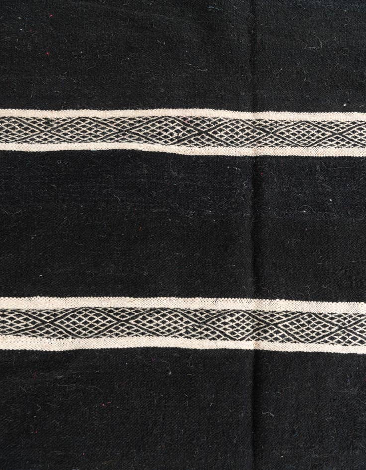 Detail image of  4' 7 x 8' 2  Hand Knotted Moroccan Wool Rug