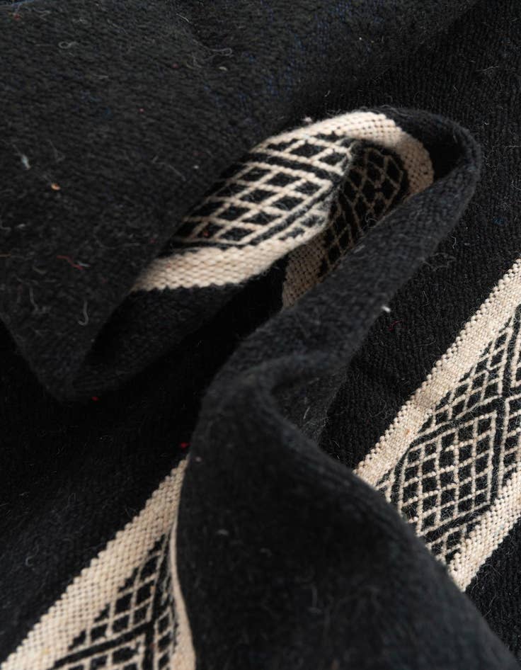 Detail image of  4' 7 x 8' 2  Hand Knotted Moroccan Wool Rug