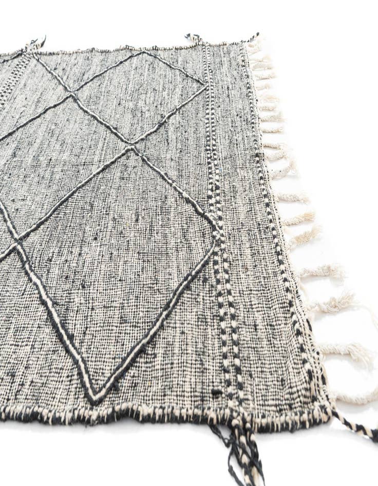 Detail image of  5' x 8'  Hand Knotted Moroccan Wool Rug