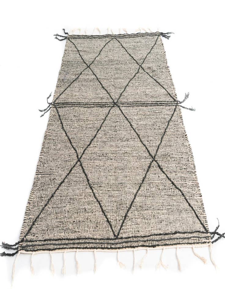 Detail image of  5' 2 x 8' 3  Hand Knotted Moroccan Wool Rug