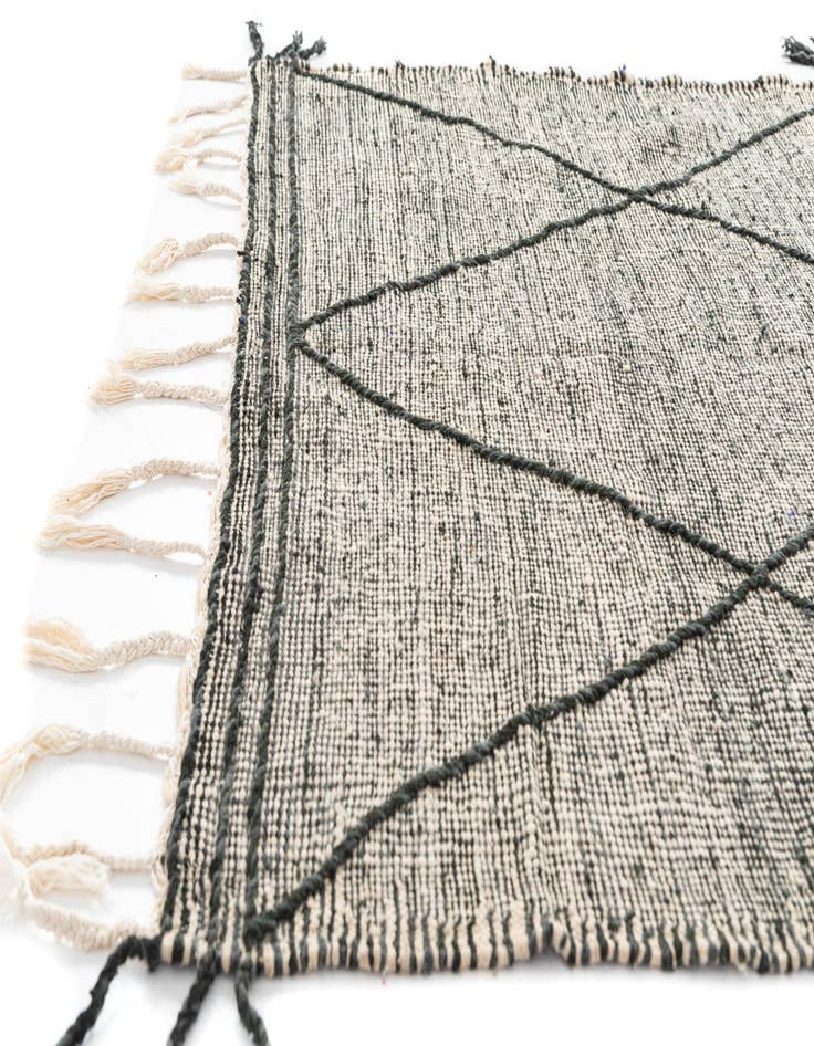 Detail image of  5' 2 x 8' 3  Hand Knotted Moroccan Wool Rug