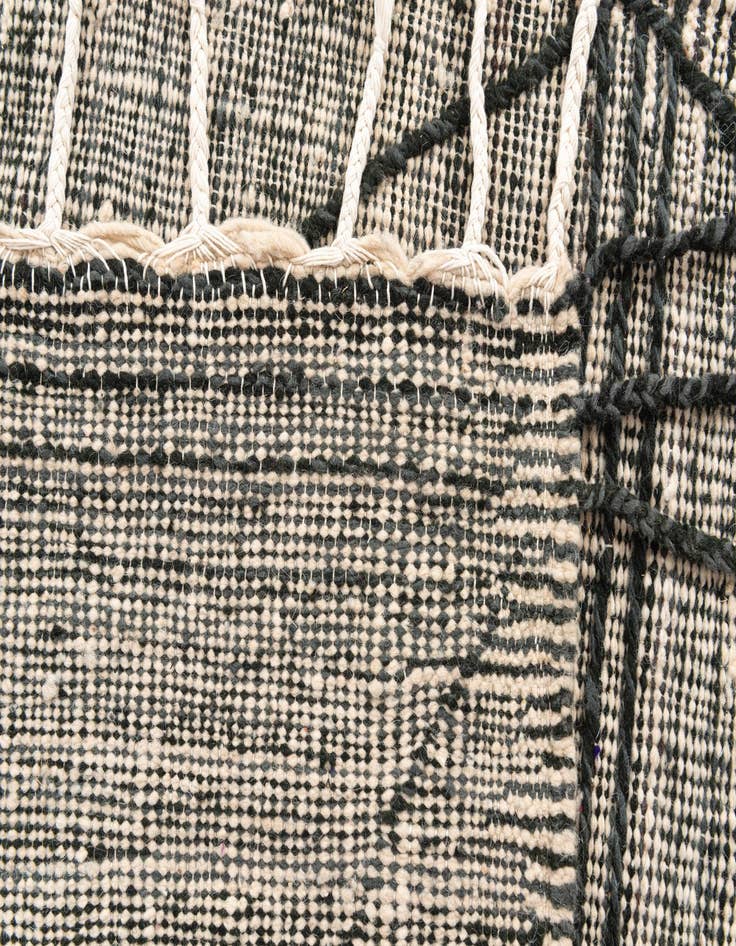 Detail image of  5' 2 x 8' 3  Hand Knotted Moroccan Wool Rug