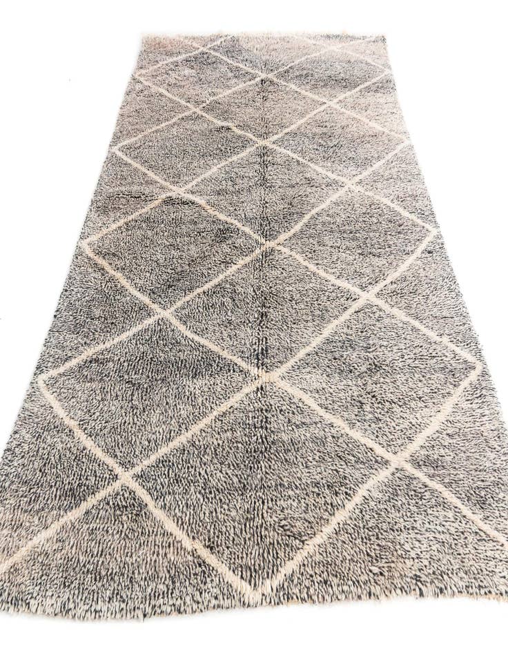 Detail image of  6' 3 x 9'  Hand Knotted Moroccan Wool Rug