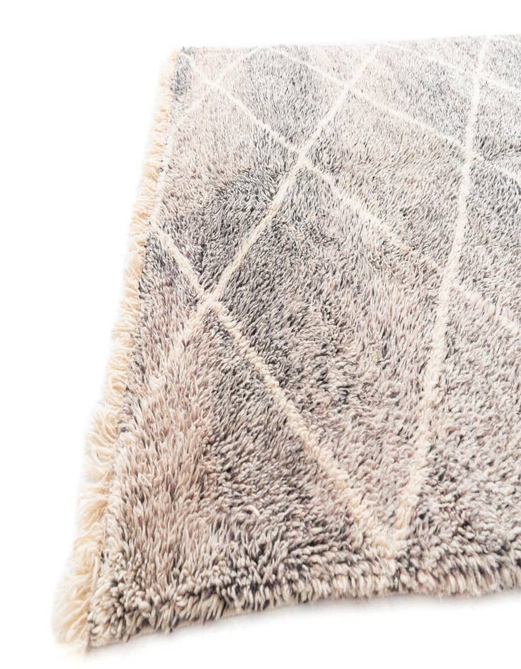 Detail image of  6' 3 x 9'  Hand Knotted Moroccan Wool Rug