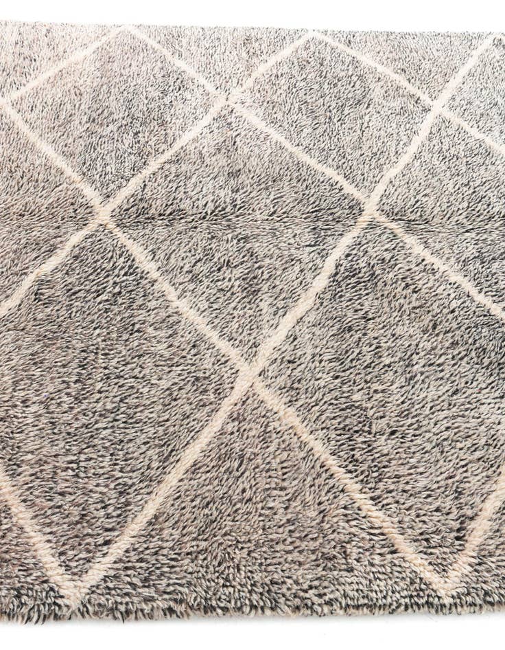 Detail image of  6' 3 x 9'  Hand Knotted Moroccan Wool Rug