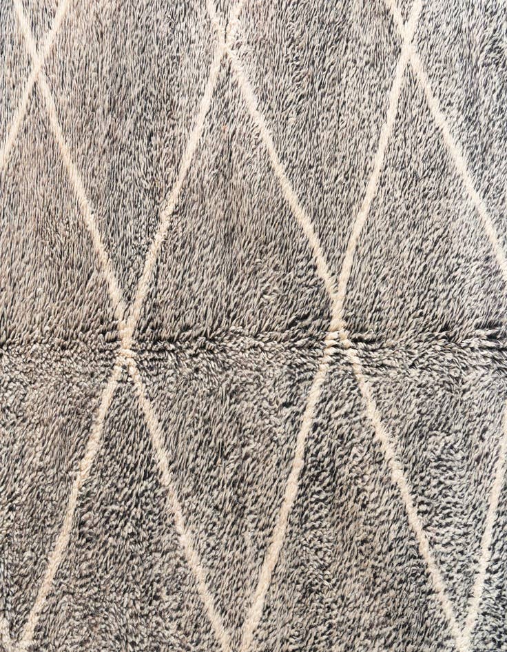 Detail image of  6' 3 x 9'  Hand Knotted Moroccan Wool Rug