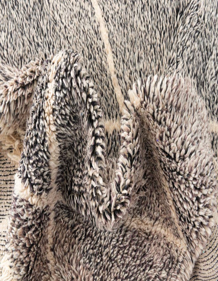 Detail image of  6' 3 x 9'  Hand Knotted Moroccan Wool Rug