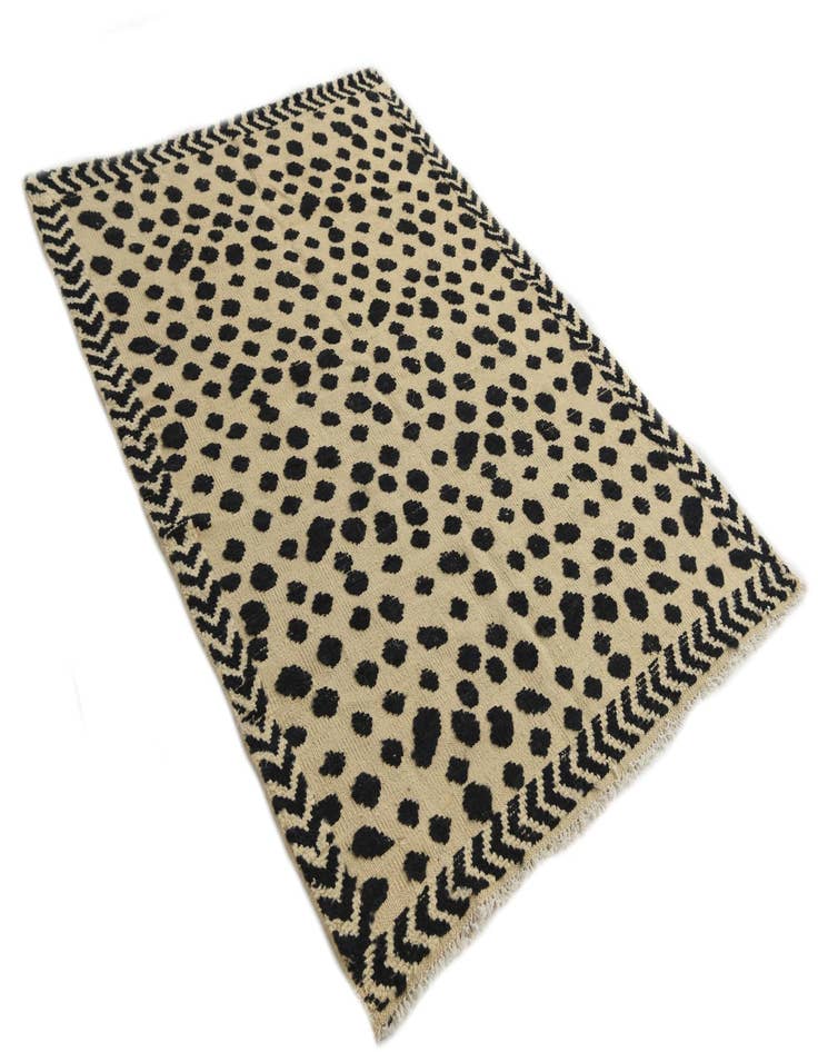 Detail image of  4' 3 x 6'  Hand Knotted Moroccan Wool Rug