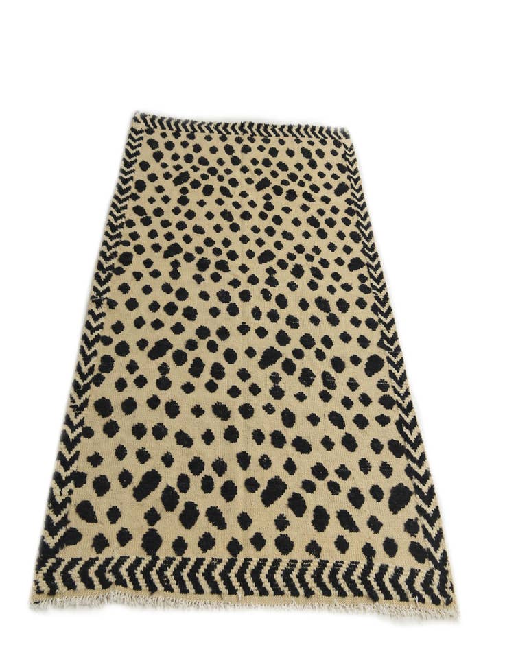 Detail image of  4' 3 x 6'  Hand Knotted Moroccan Wool Rug