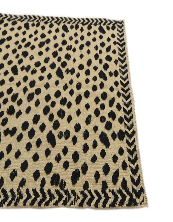 Detail image of  4' 3 x 6'  Hand Knotted Moroccan Wool Rug