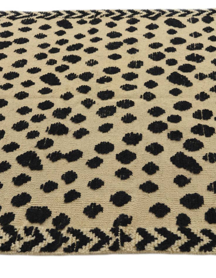 Detail image of  4' 3 x 6'  Hand Knotted Moroccan Wool Rug