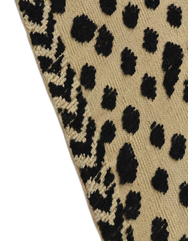 Detail image of  4' 3 x 6'  Hand Knotted Moroccan Wool Rug