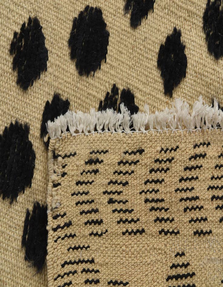 Detail image of  4' 3 x 6'  Hand Knotted Moroccan Wool Rug