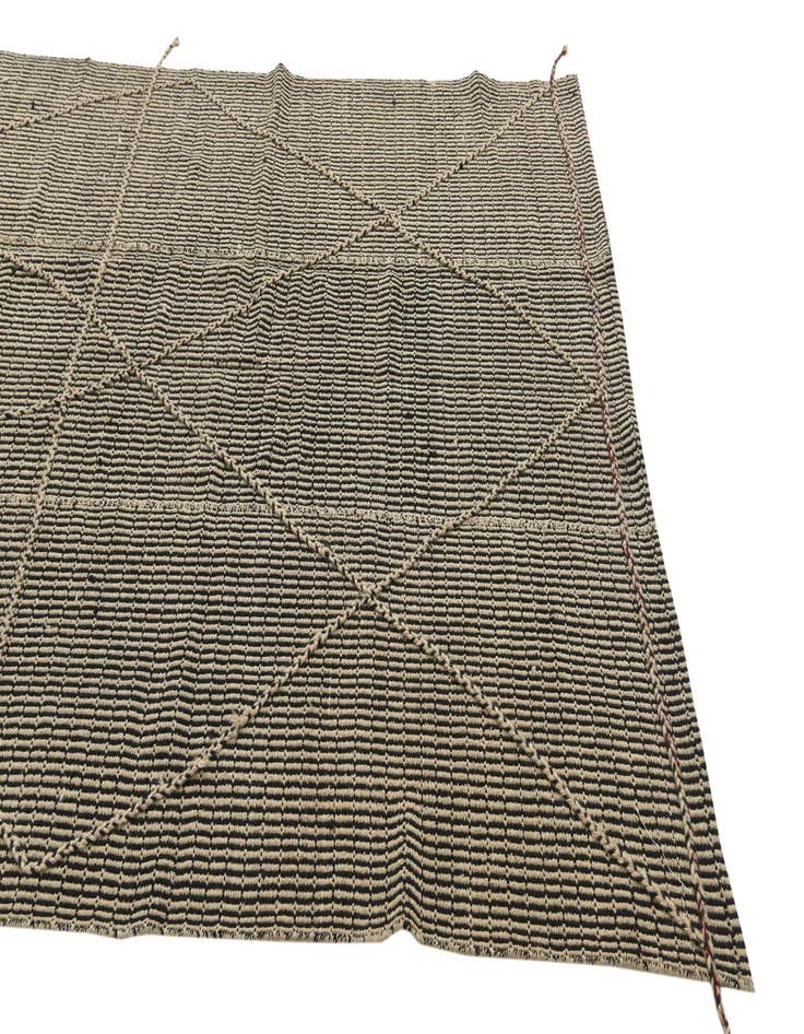 Detail image of  5' 9 x 9'  Hand Knotted Moroccan Wool Rug