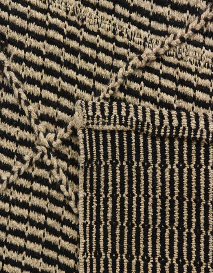 Detail image of  5' 9 x 9'  Hand Knotted Moroccan Wool Rug