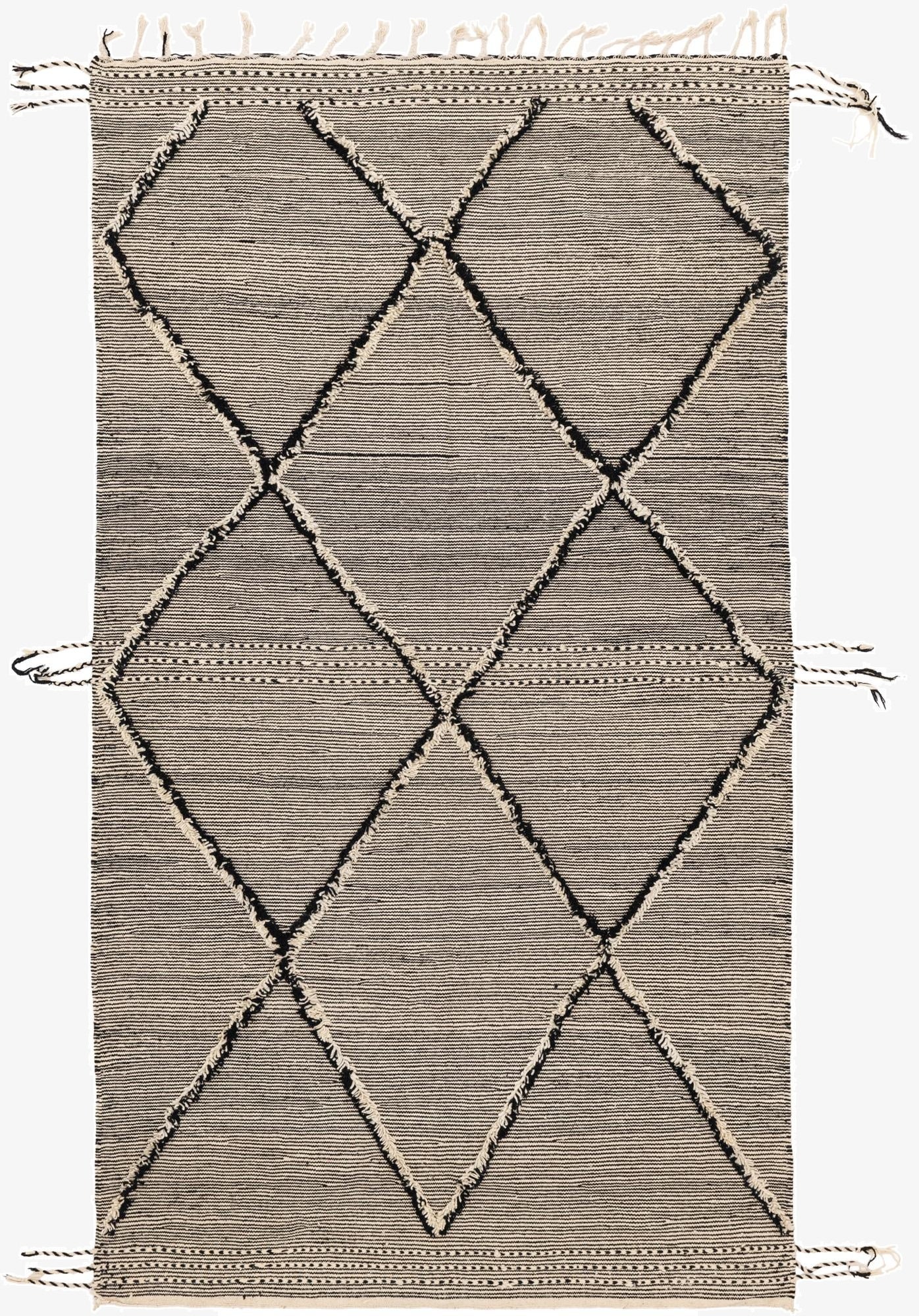  6' 6 x 11' 9  Hand Knotted Moroccan Wool Rug