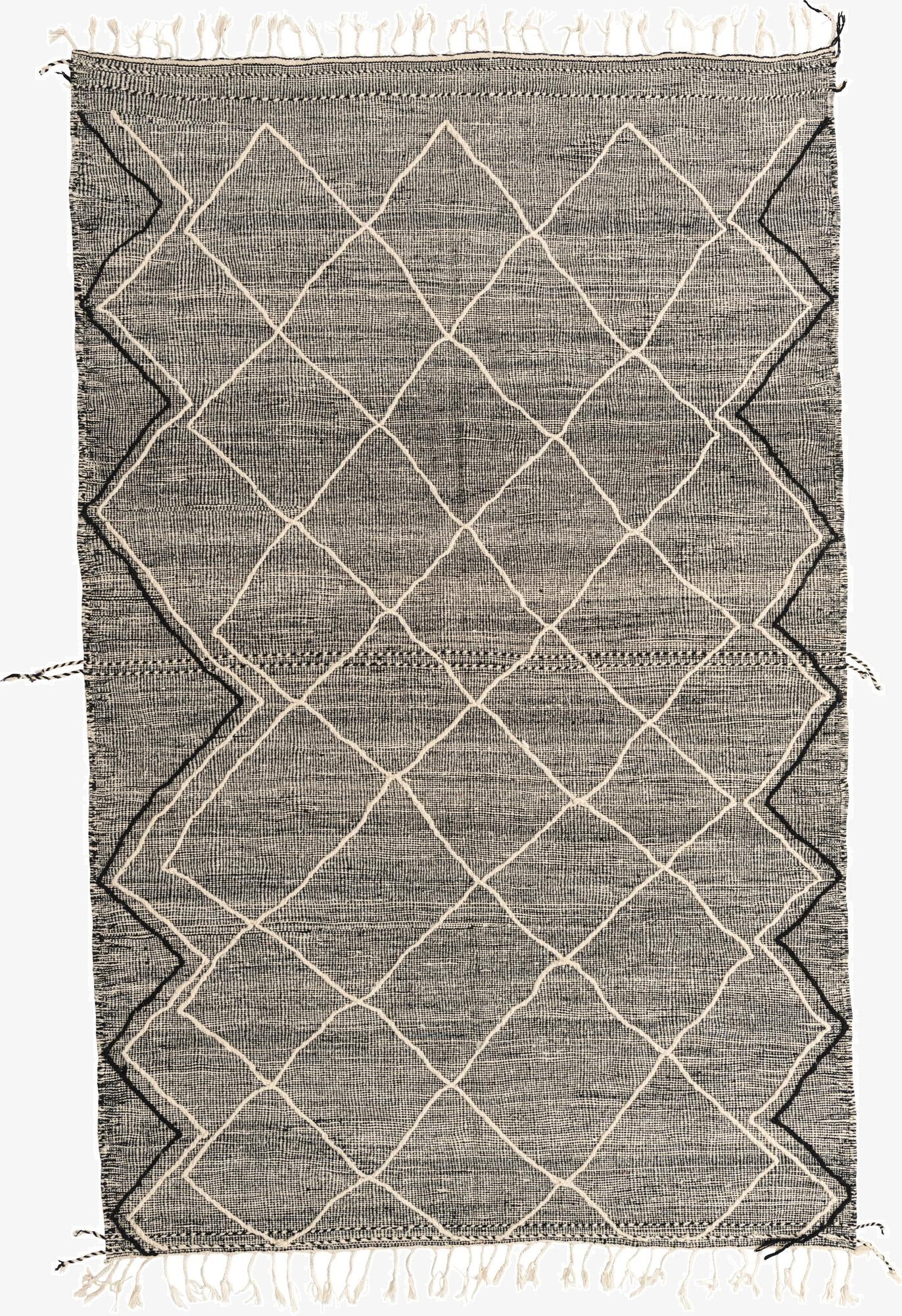  6' 8 x 10' 4  Hand Knotted Moroccan Wool Rug