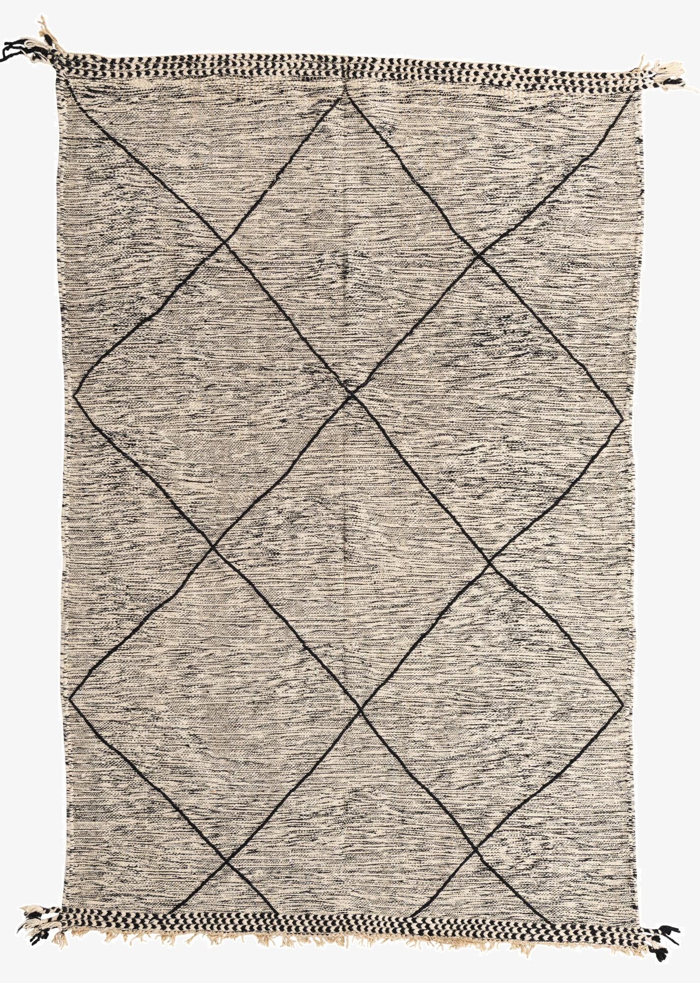  6' 4 x 9' 8  Hand Knotted Moroccan Wool Rug
