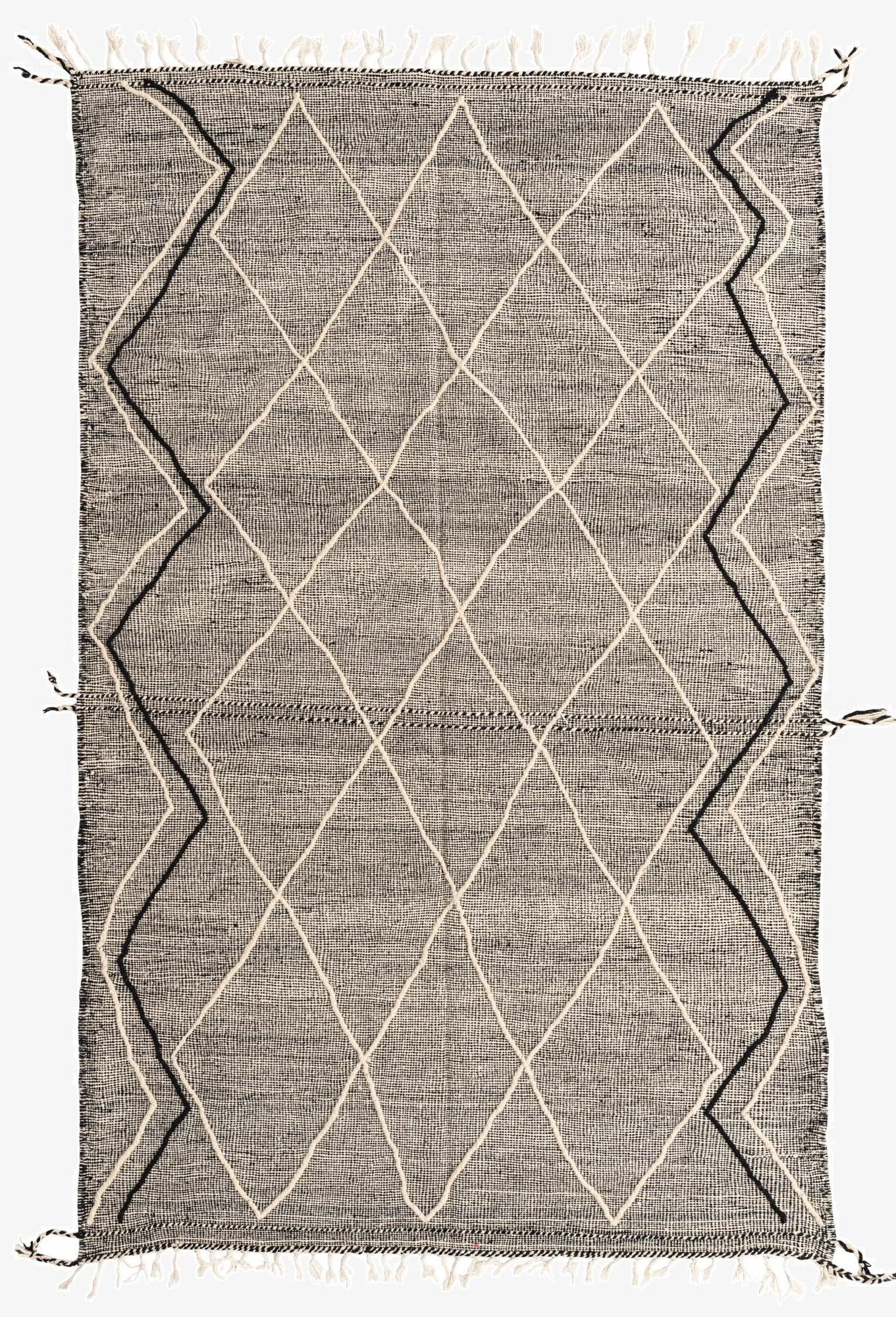  6' 4 x 10' 2  Hand Knotted Moroccan Wool Rug